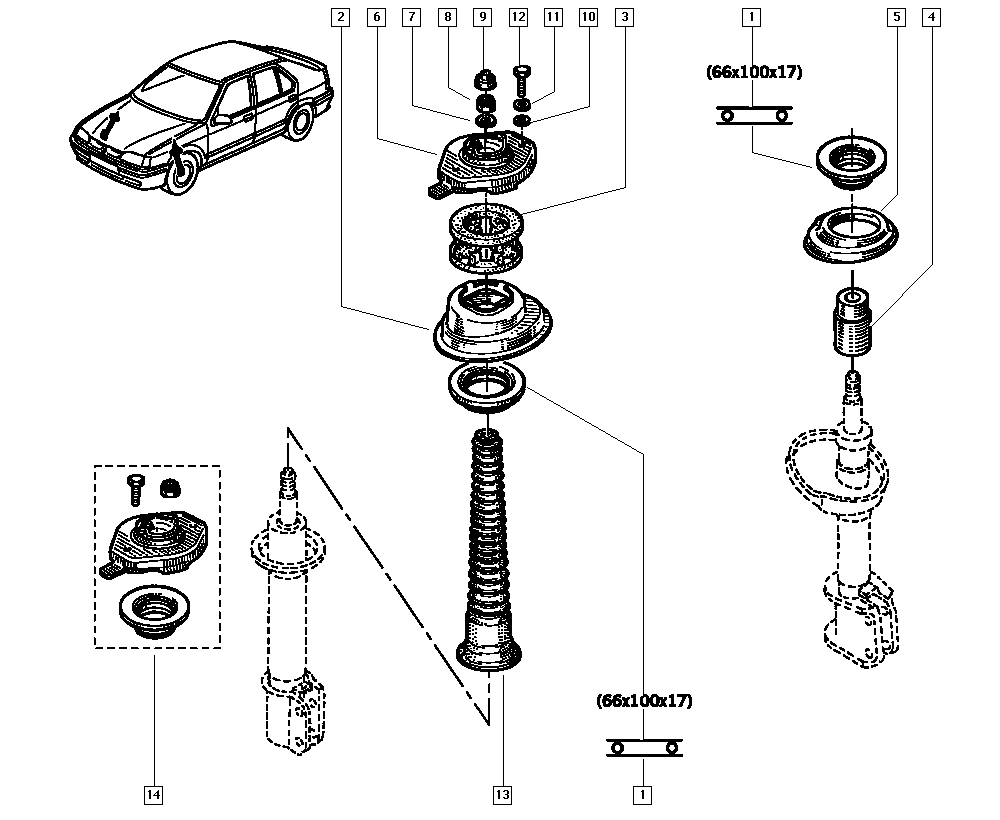 RENAULT 77 01 207 797 - Jousijalan tukilaakeri parts5.com