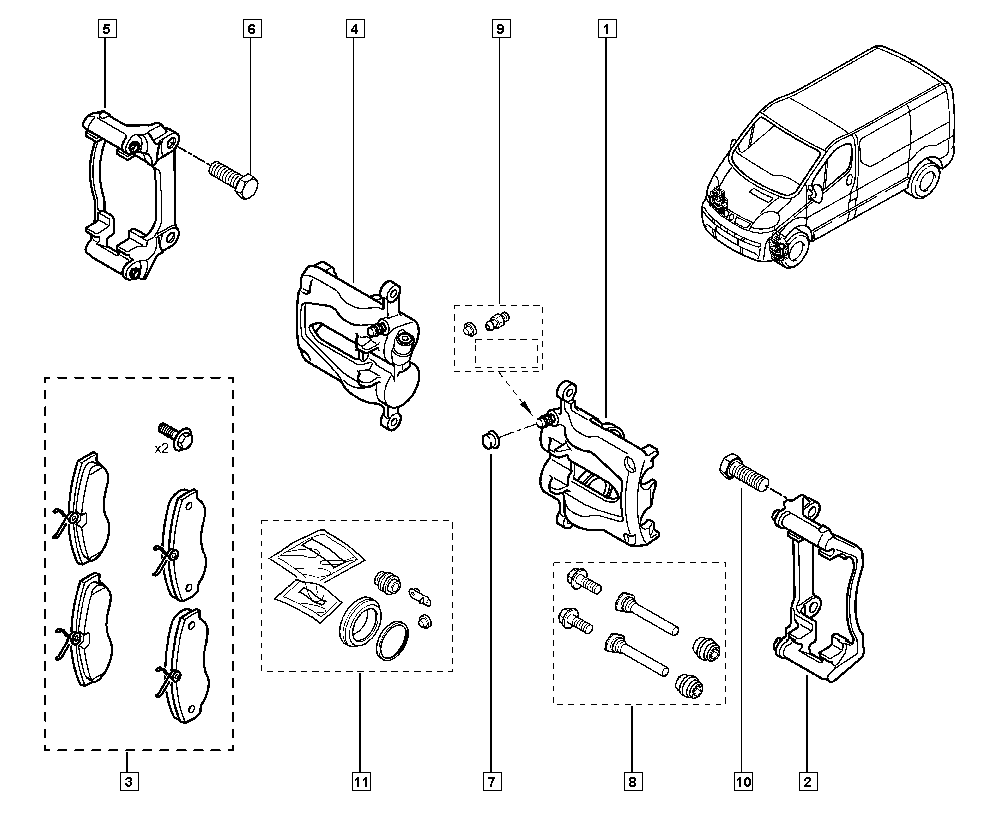 RENAULT 7701051808 - Спирачен апарат parts5.com