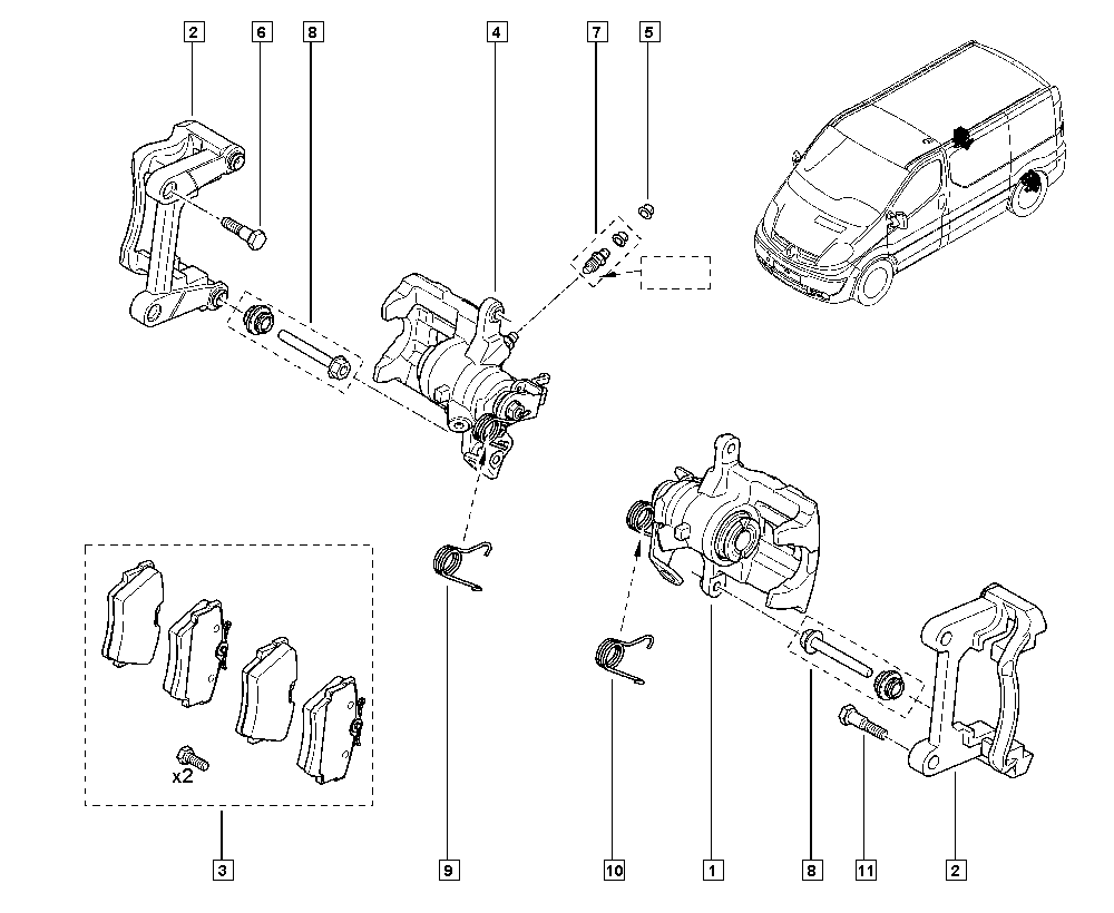 RENAULT 77 01 054 772 - Bremsbelagsatz, Scheibenbremse parts5.com