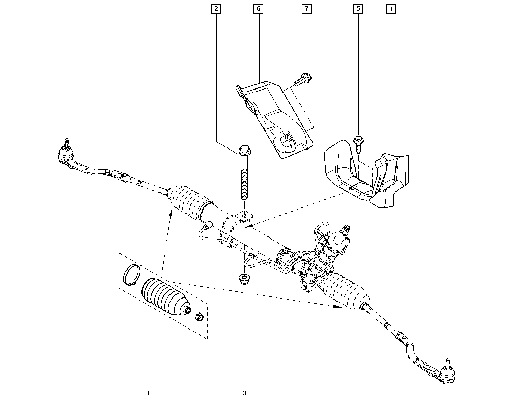 RENAULT 7701473334 - Kompletna manžetna, upravljanje parts5.com