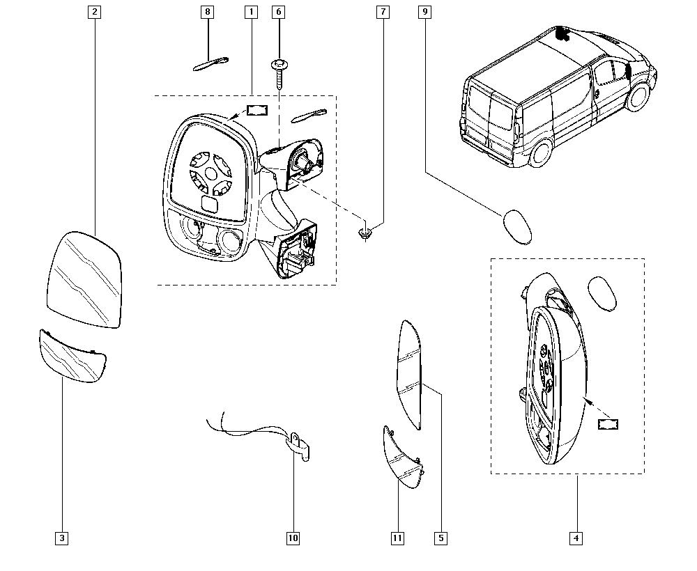 NISSAN 77014-73247 - Lusterko zewnętrzne parts5.com