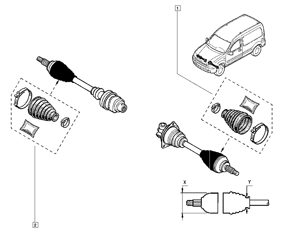 RENAULT 7701209251 - Gumiharang, hajtótengely parts5.com