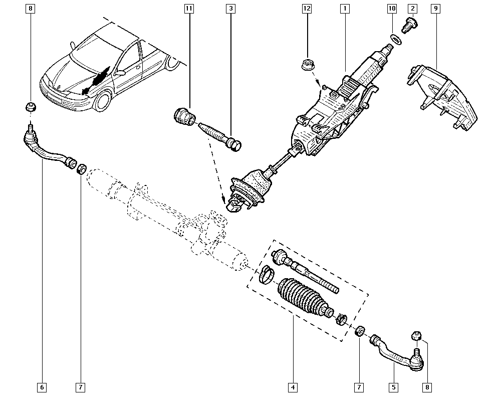 RENAULT TRUCKS 7701049283 - Końcówka drążka kierowniczego poprzecznego parts5.com