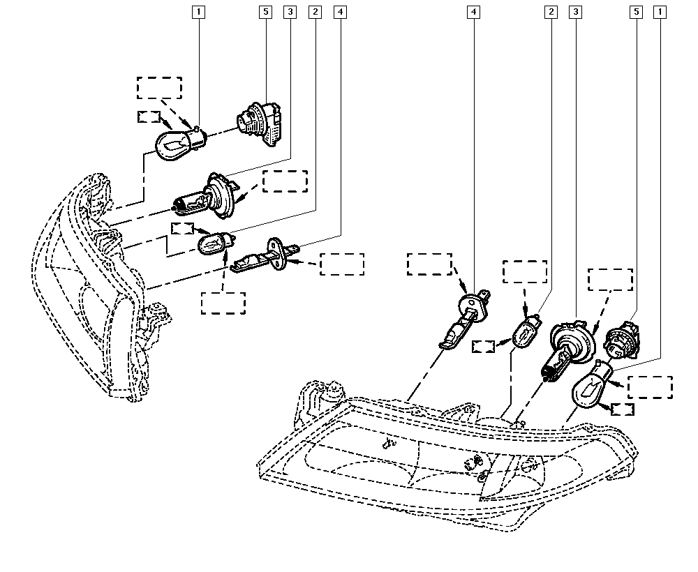 RENAULT 7701049947 - Bec, far faza lunga parts5.com