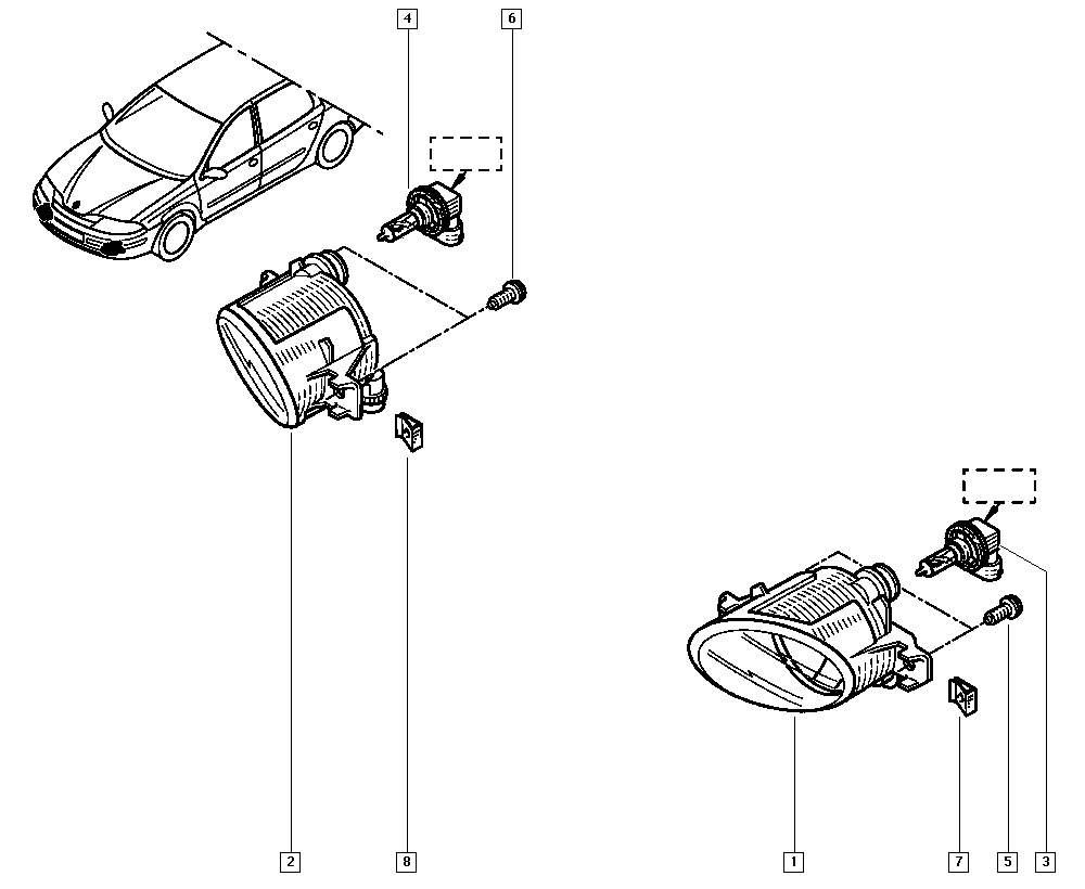 RENAULT 7701049263 - Žarulja, far za osvjetljenje pri skretanju parts5.com