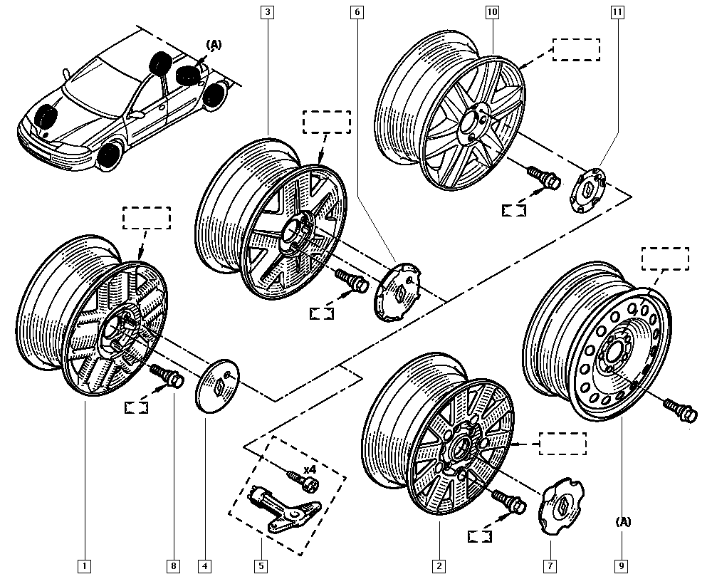 DACIA 82 00 025 716 - Болт для крепления колеса parts5.com