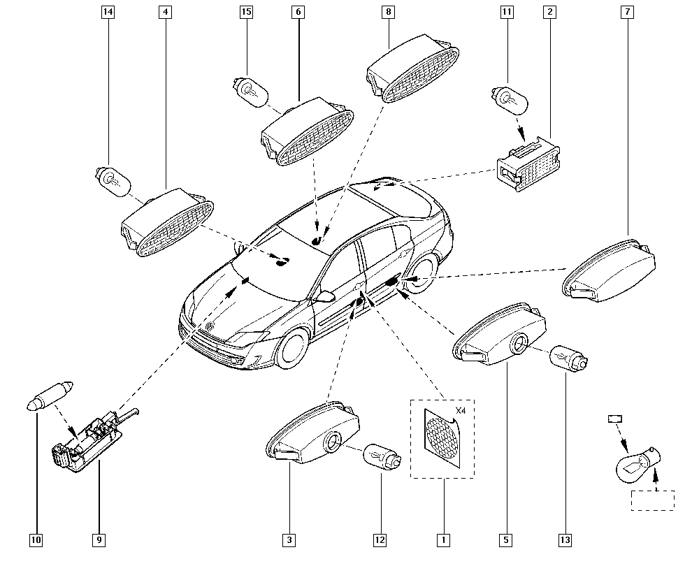 DACIA 7703 097 181 - Bulb, boot interior light parts5.com