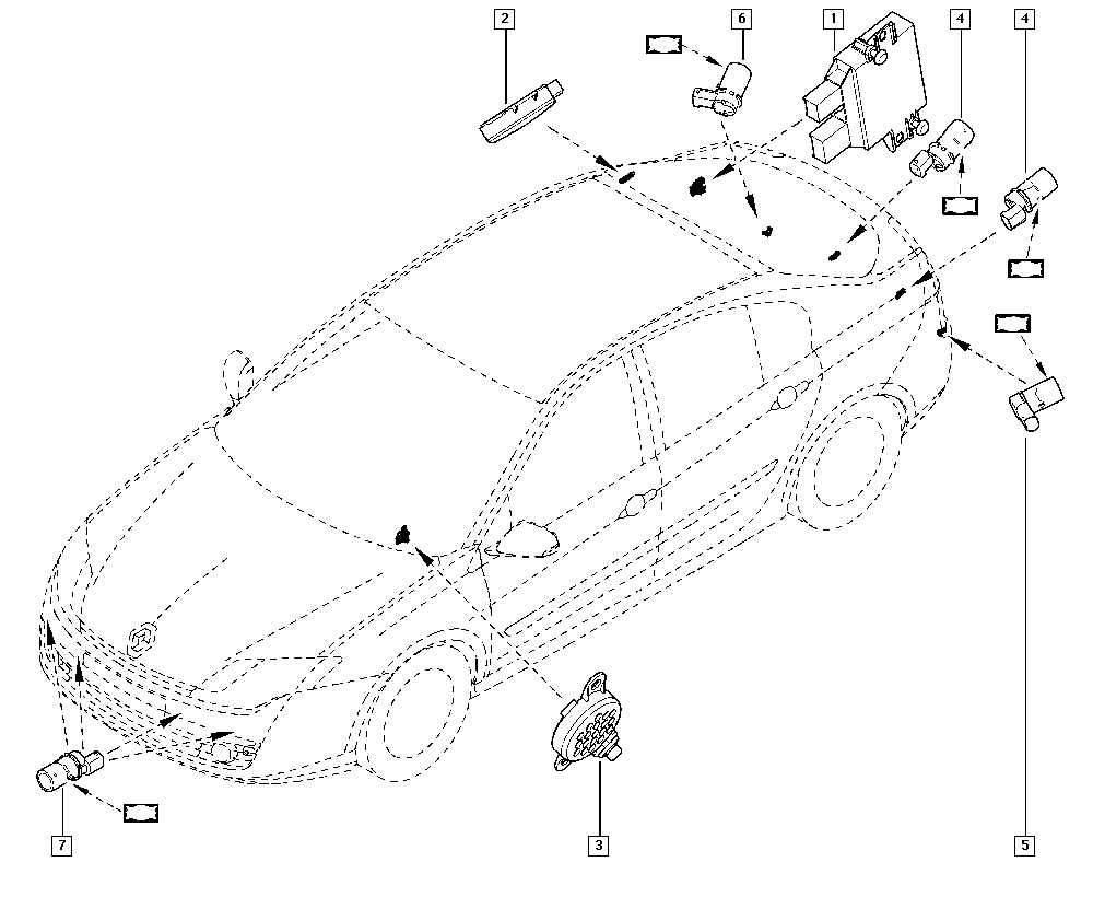 RENAULT 28 44 221 46R - Sensor, parking assist parts5.com