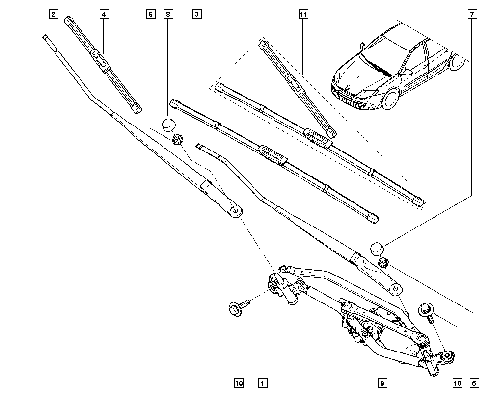 RENAULT 28 89 000 01R - Wischblatt parts5.com