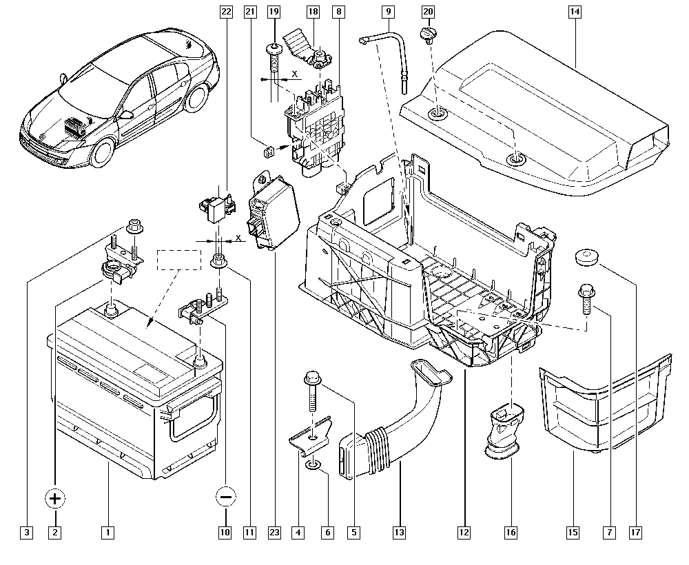 RENAULT 7711423177 - Indító akkumulátor parts5.com