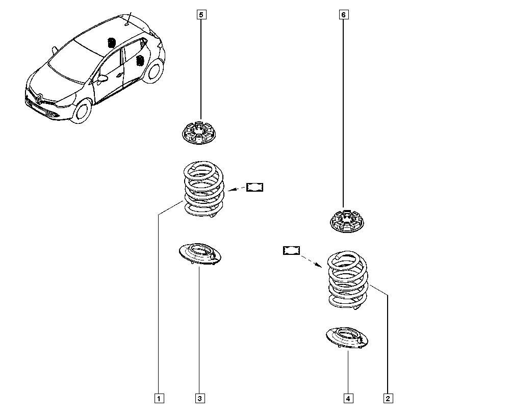 RENAULT 82 00 218 906 - Vedruamordi tugilaager parts5.com