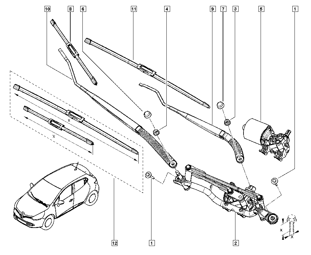 RENAULT 28 89 004 32R - Balai d'essuie-glace parts5.com