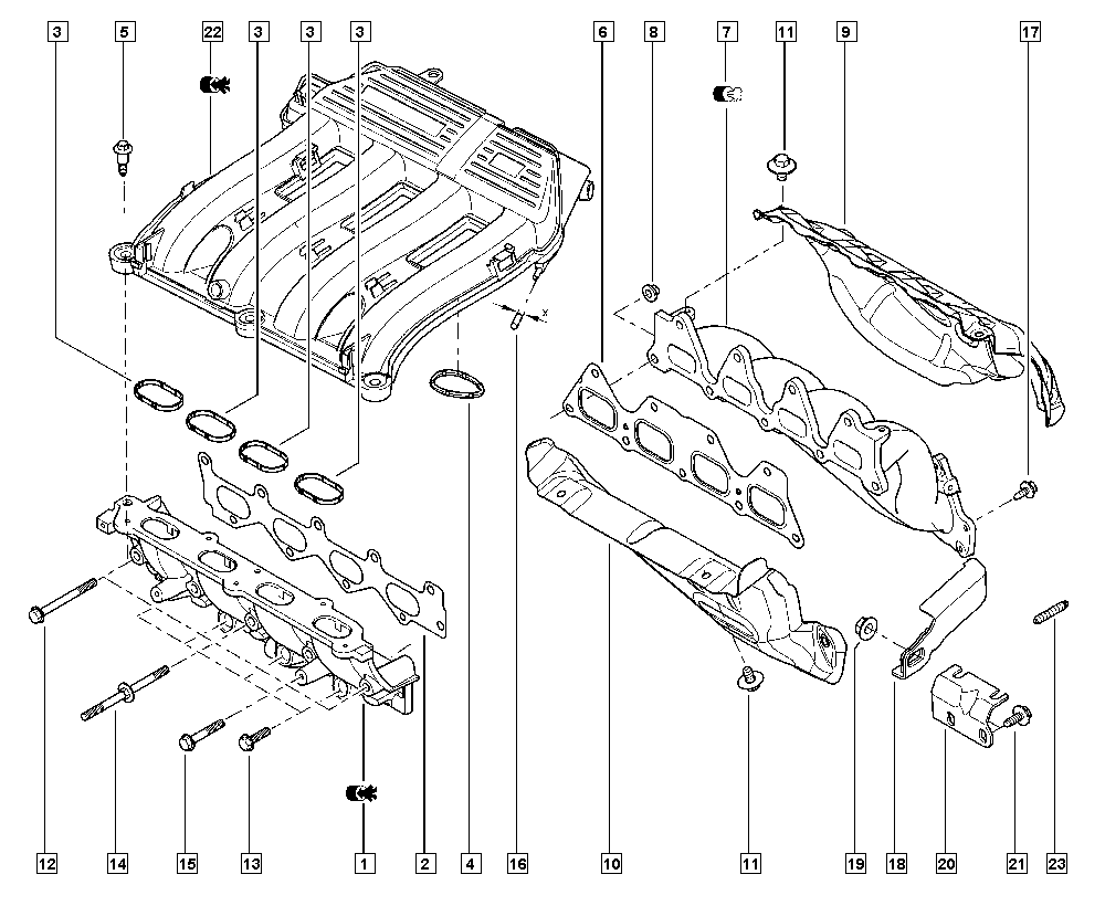 RENAULT 77 00 105 843 - Tesnenie, kolektor výfuk. plynov parts5.com