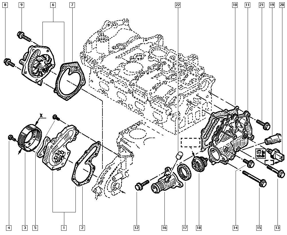 RENAULT 77 01 479 043 - Pompa wodna parts5.com