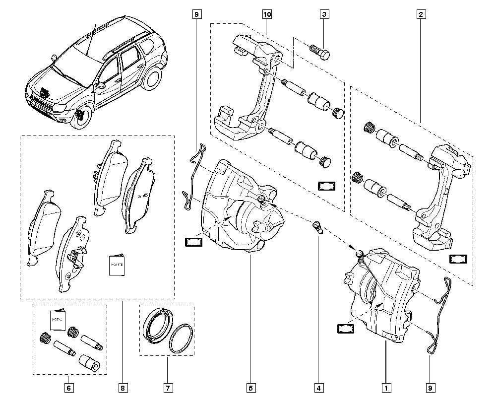 RENAULT 410607115R - Sada brzdových platničiek kotúčovej brzdy parts5.com