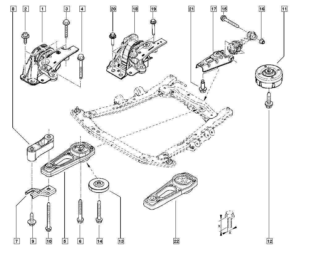 NISSAN 112387053R - Suport motor parts5.com