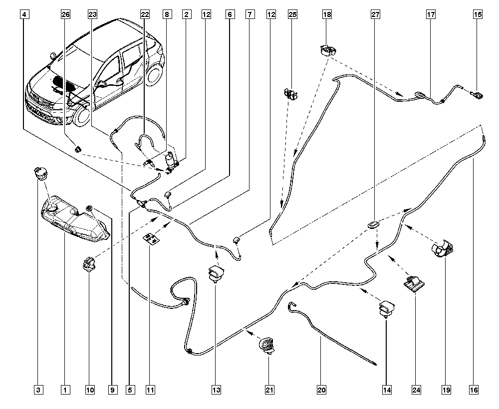 RENAULT 286203634R - Water Pump, window cleaning parts5.com