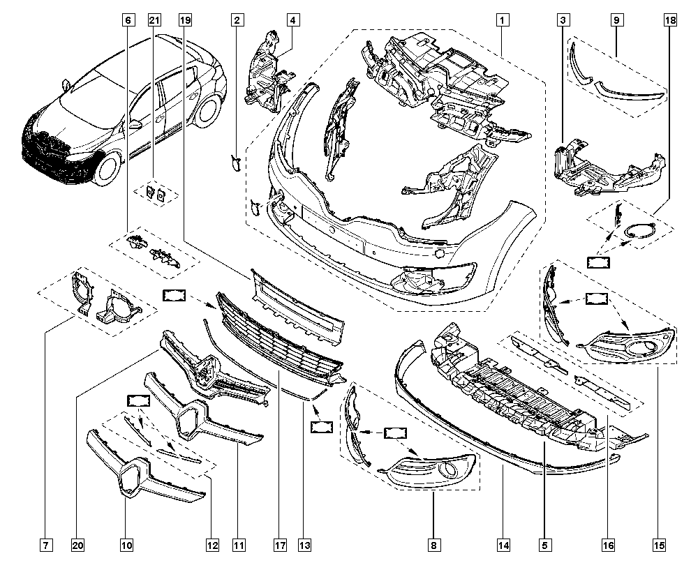 RENAULT 622547366R - Õhuvõre, põrkeraud parts5.com