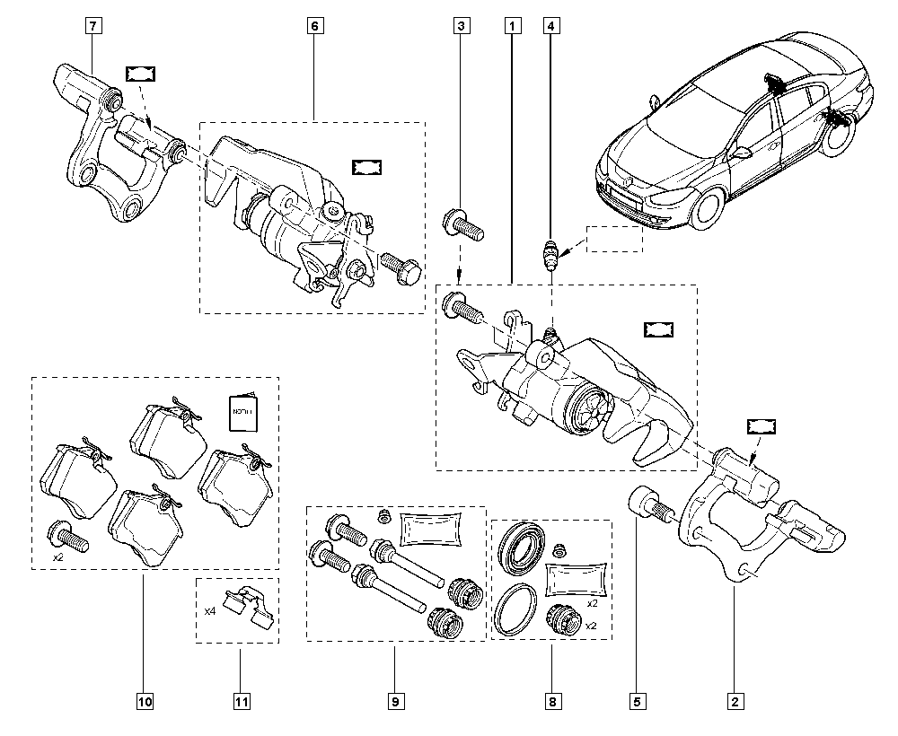 RENAULT 440605713R - Zestaw klocków hamulcowych, hamulce tarczowe parts5.com