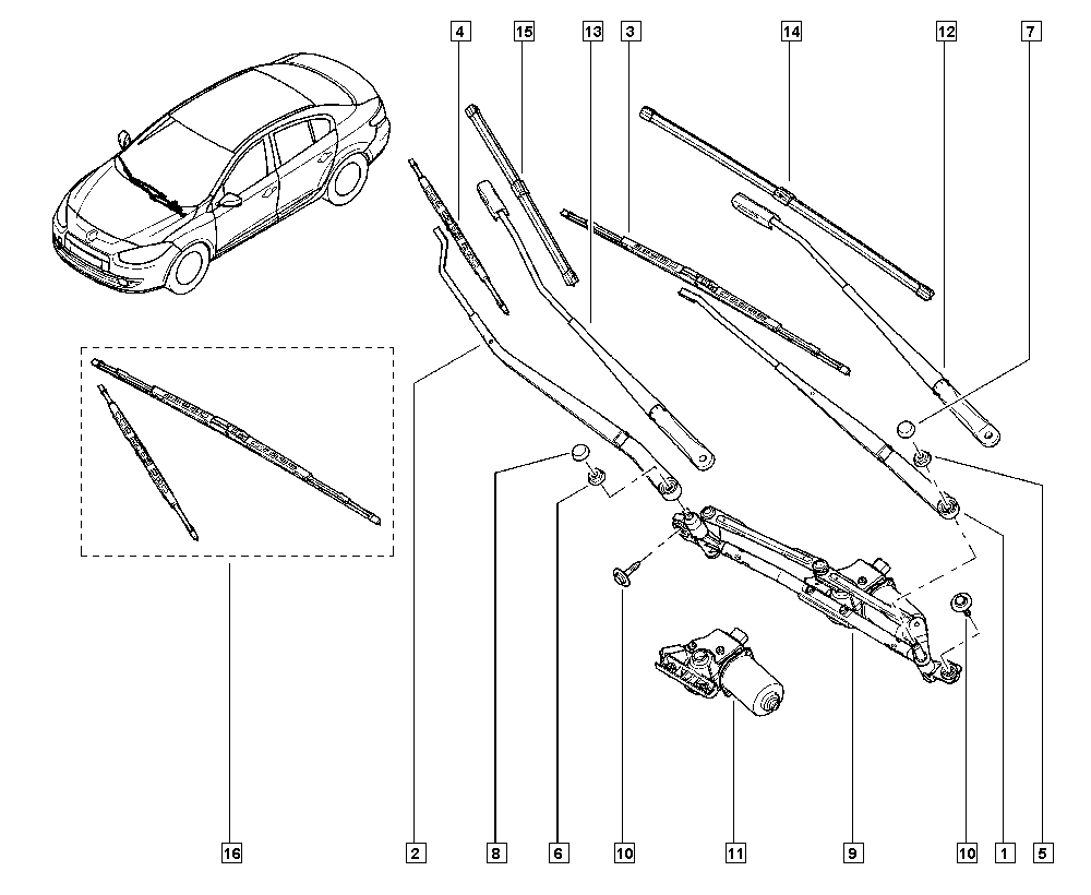 RENAULT 288000007R - Window Wiper System parts5.com