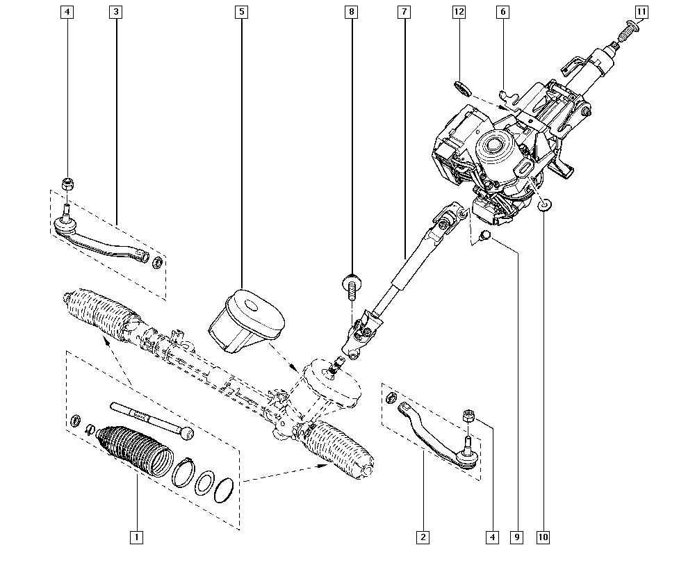 RENAULT 48 52 156 12R - Aksijalni zglob, poprečna spona parts5.com