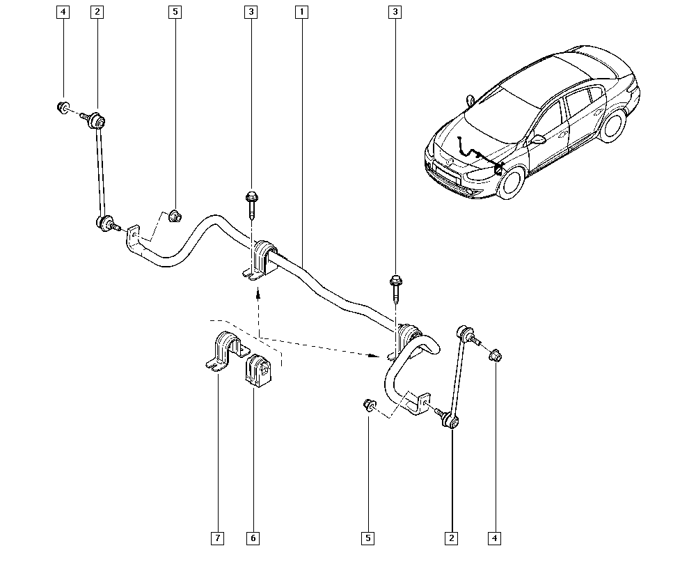 RENAULT 54 61 821 98R - Drążek / wspornik, stabilizator parts5.com