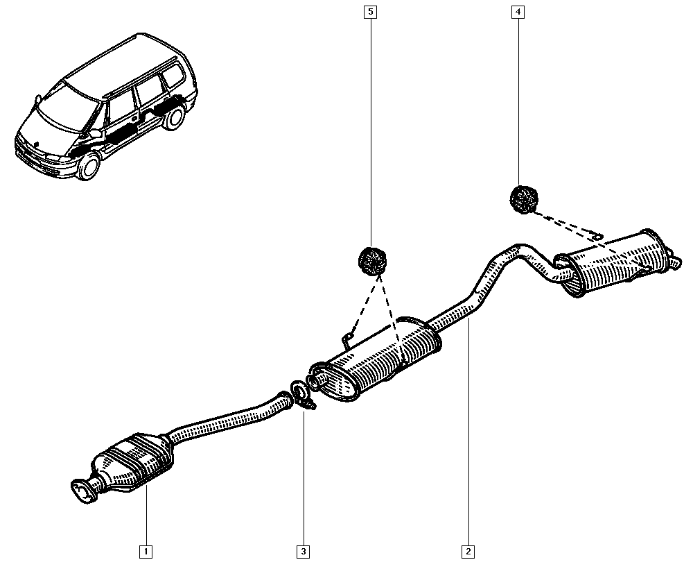 RENAULT 60 25 308 327 - Тръбна връзка, изпускателна система parts5.com