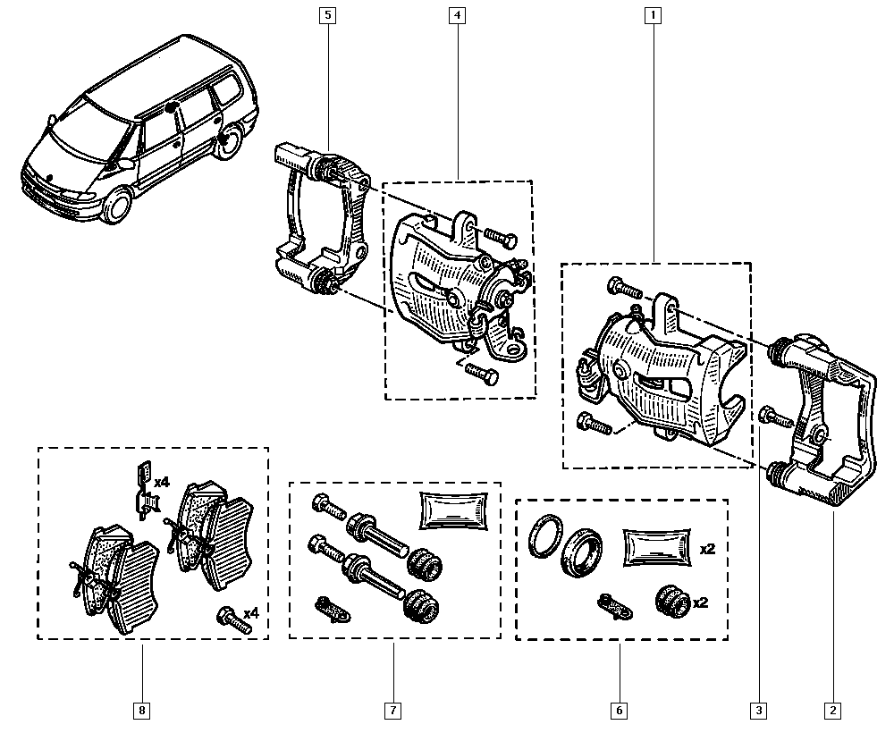 RENAULT 6025371281 - Δαγκάνα φρένων parts5.com