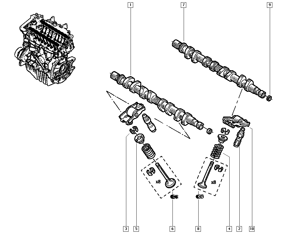 DACIA 77 00 107 556 - Nookur,mootorijuhtimine parts5.com