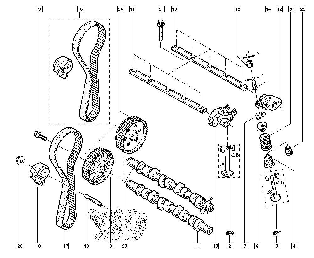 RENAULT 77 01 476 745 - Комплект ремня ГРМ parts5.com