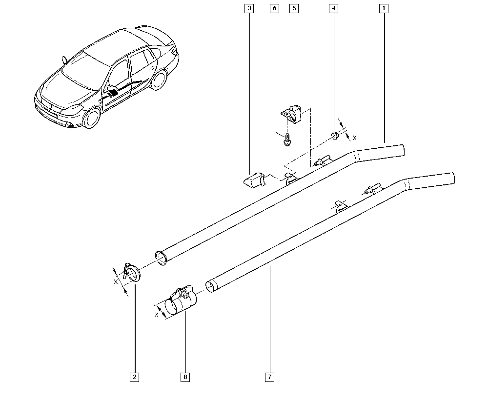 RENAULT 82 00 157 360 - Тръбна връзка, изпускателна система parts5.com