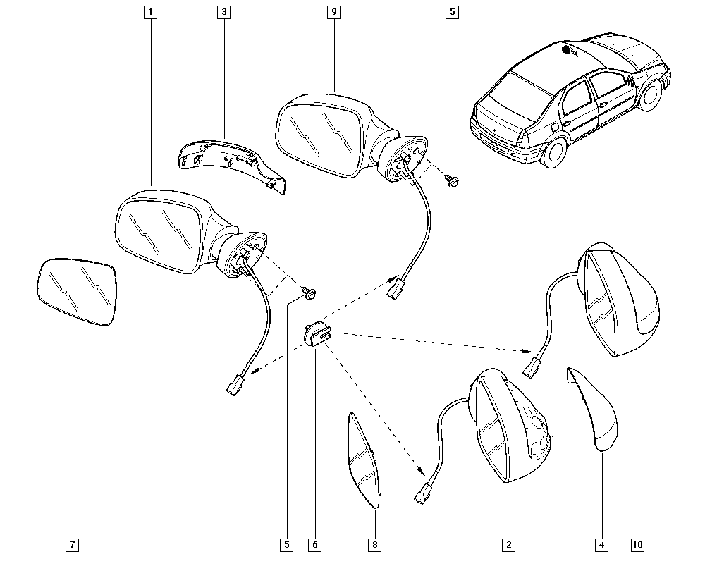 DACIA 963736915R - Vonkajżie spätné zrkadlo parts5.com