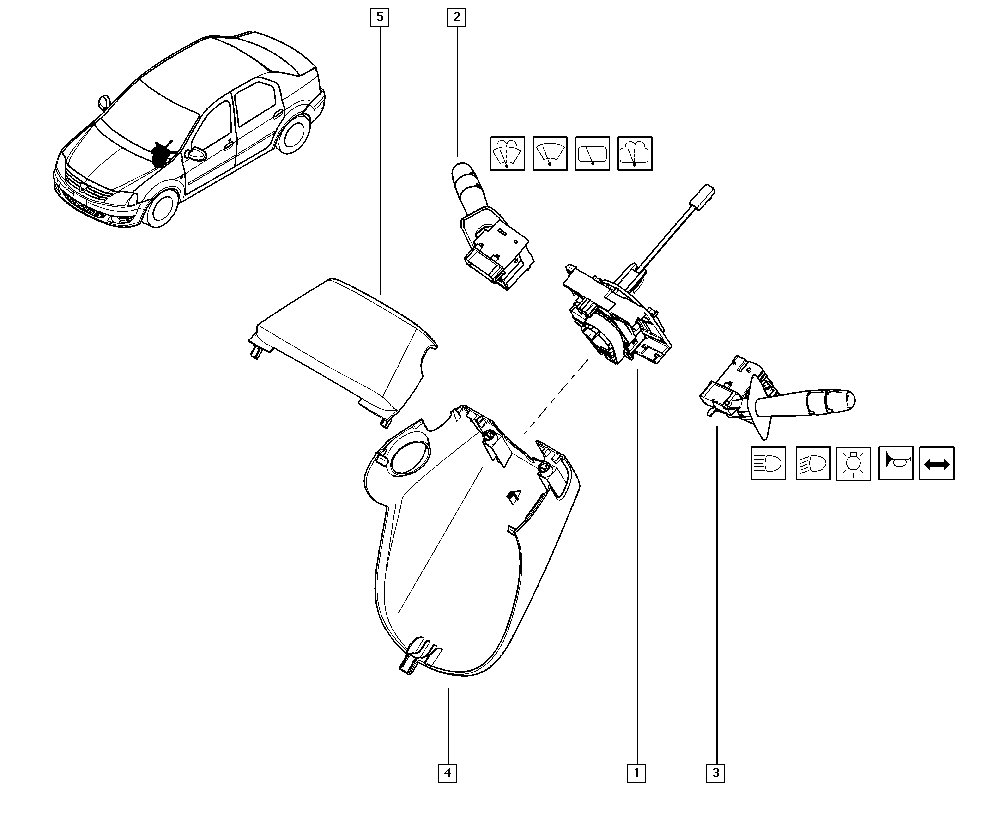 LADA 6001551360 - CONTROL LIGHTING parts5.com