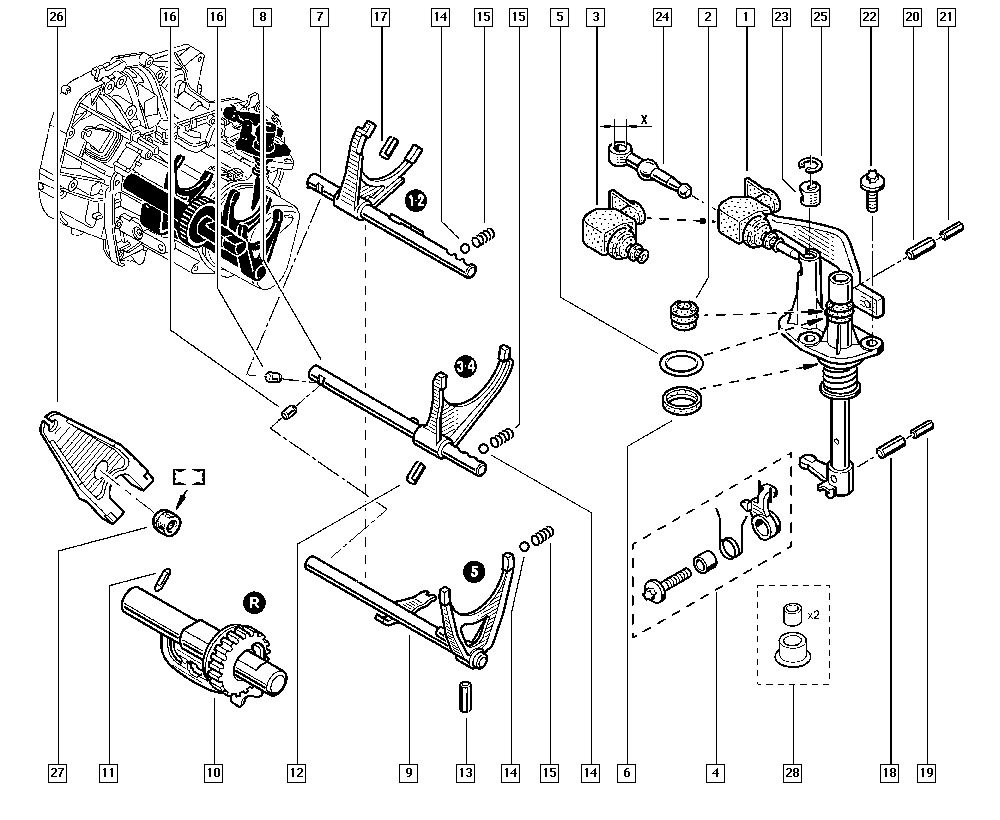 RENAULT 7700112818 - Izklopne vilice, sklopka parts5.com