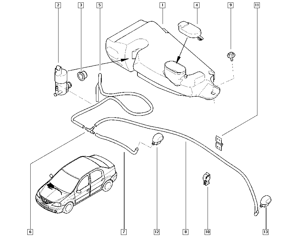 RENAULT 6001549443 - Klaasipesuvee pump,klaasipuhastus parts5.com