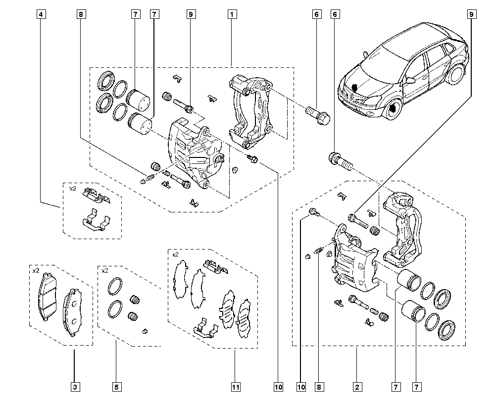 RENAULT 410603072R - Brake Pad Set, disc brake parts5.com