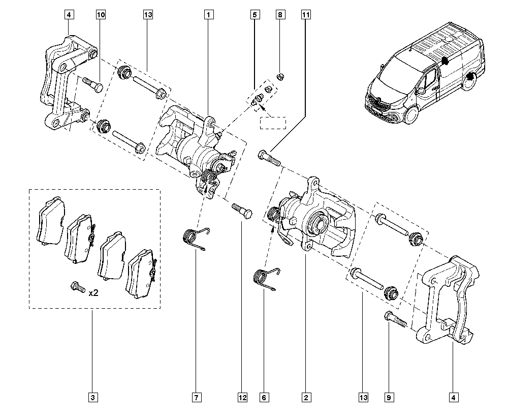 RENAULT 7701056165 - Okvir kolutne zavore parts5.com