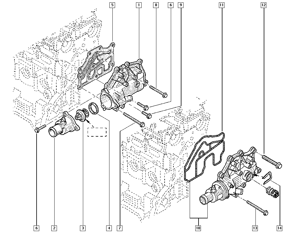 DACIA 82 00 030 307 - Θερμοστάτης, ψυκτικό υγρό parts5.com