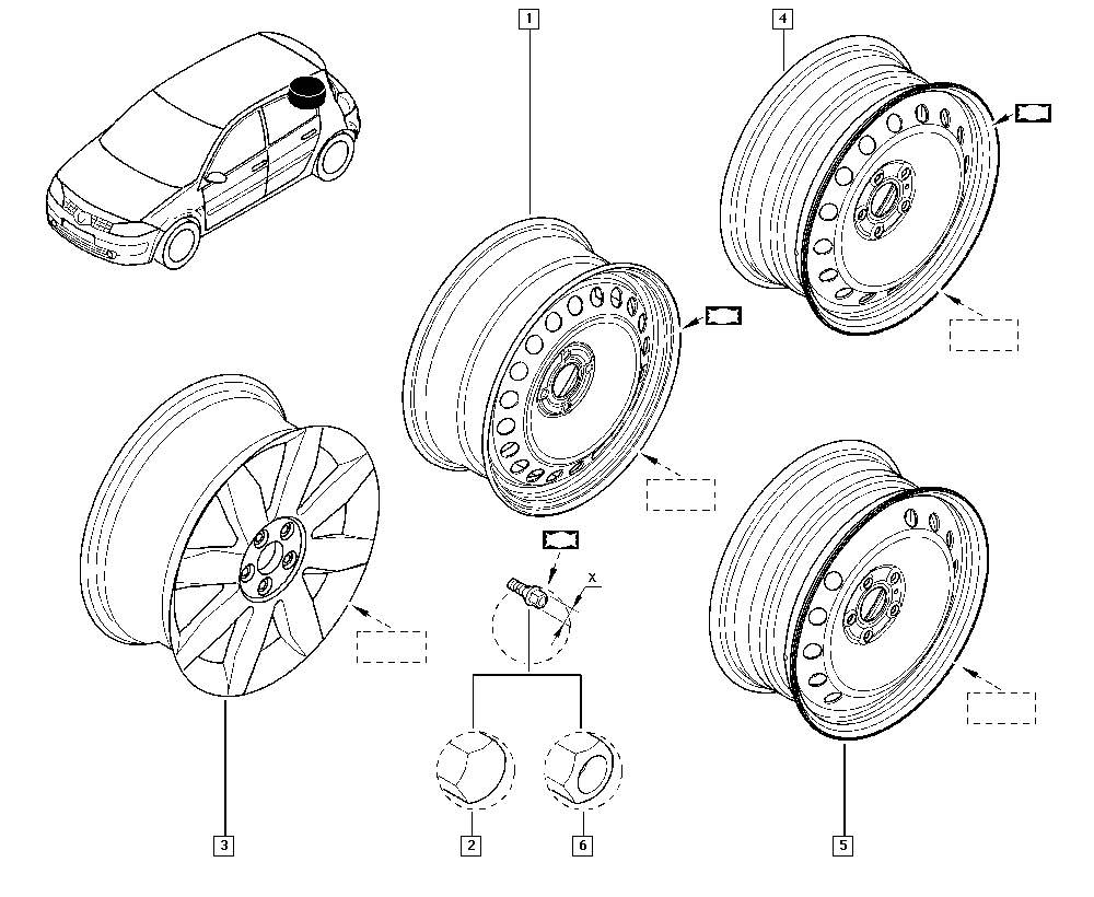 RENAULT 82 00 610 460 - Болт на колелото parts5.com