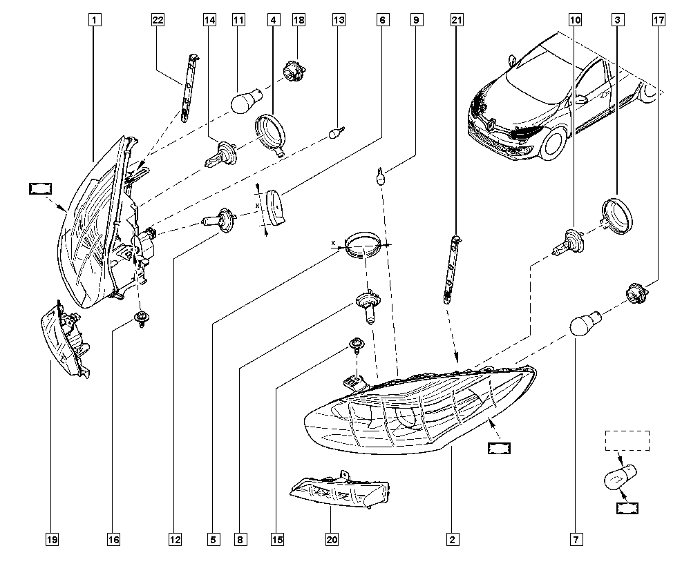 RENAULT 77 01 057 737 - Sijalica, svetlo za dnevnu vožnju parts5.com