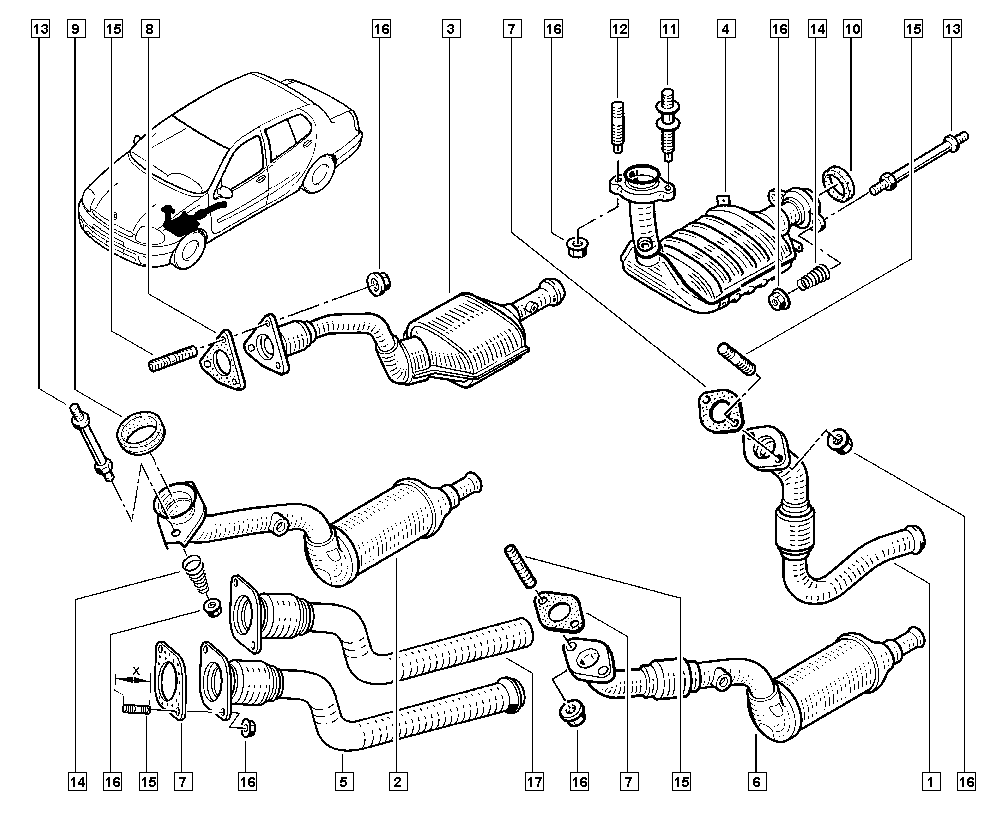 RENAULT 8200070454 - Tömítőgyűrű, kipufogócső parts5.com