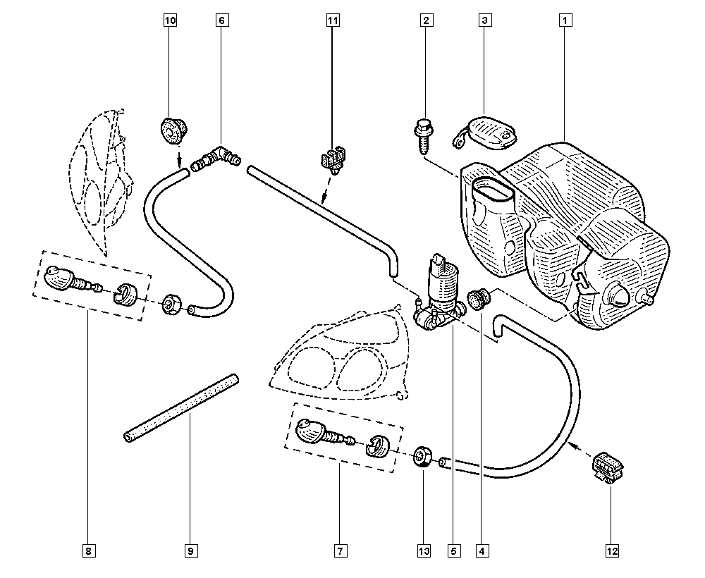 RENAULT 77 00 430 078 - Pompa spryskiwacza, spryskiwacz szyby czołowej parts5.com