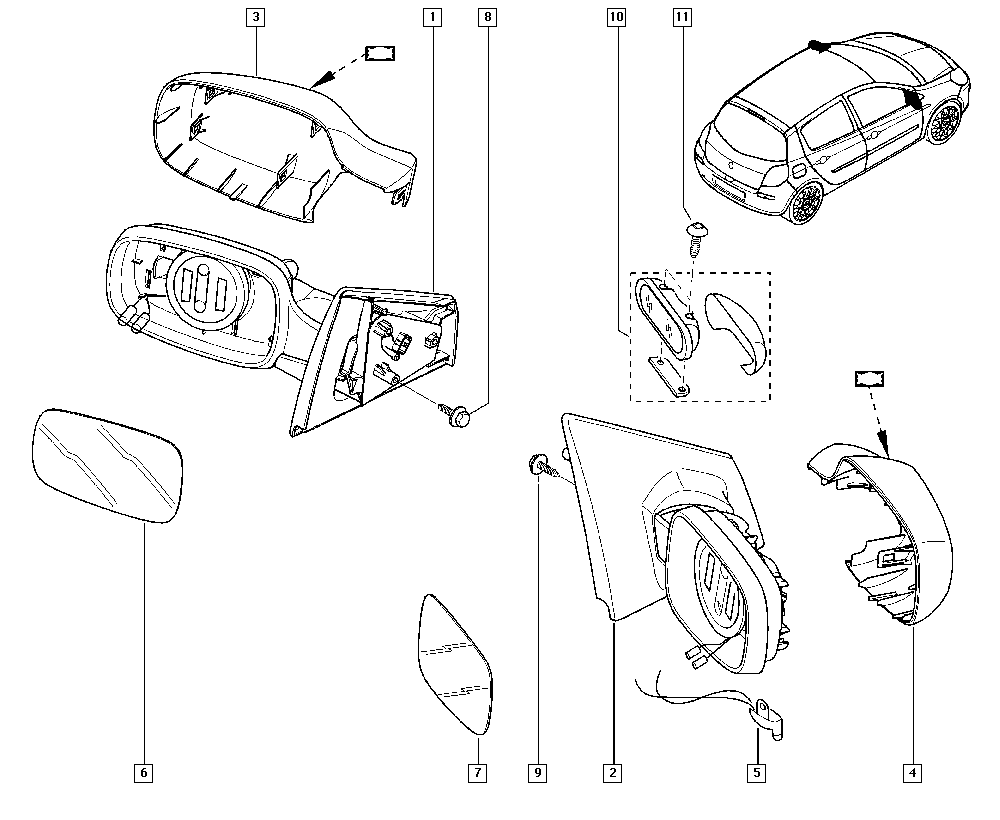 RENAULT 7701054753 - Outside Mirror parts5.com