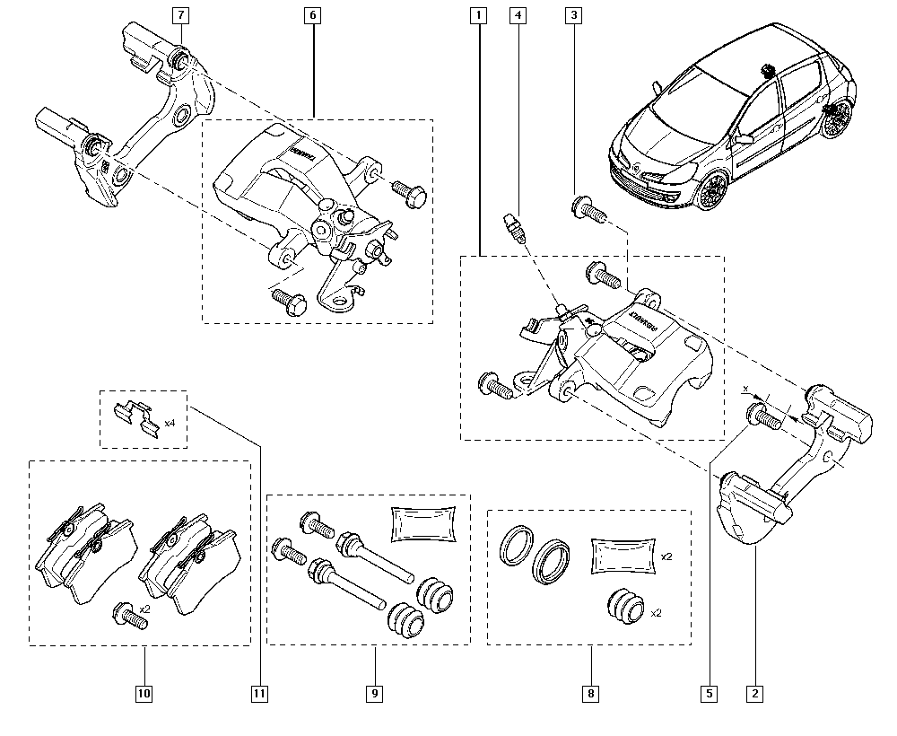 RENAULT 440600364R - Bremsbelagsatz, Scheibenbremse parts5.com