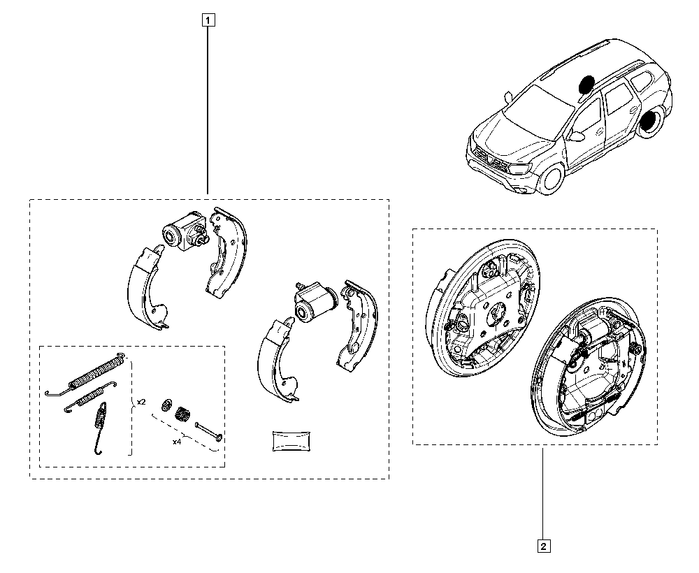 RENAULT TRUCKS 7701210108 - Zestaw szczęk hamulcowych parts5.com