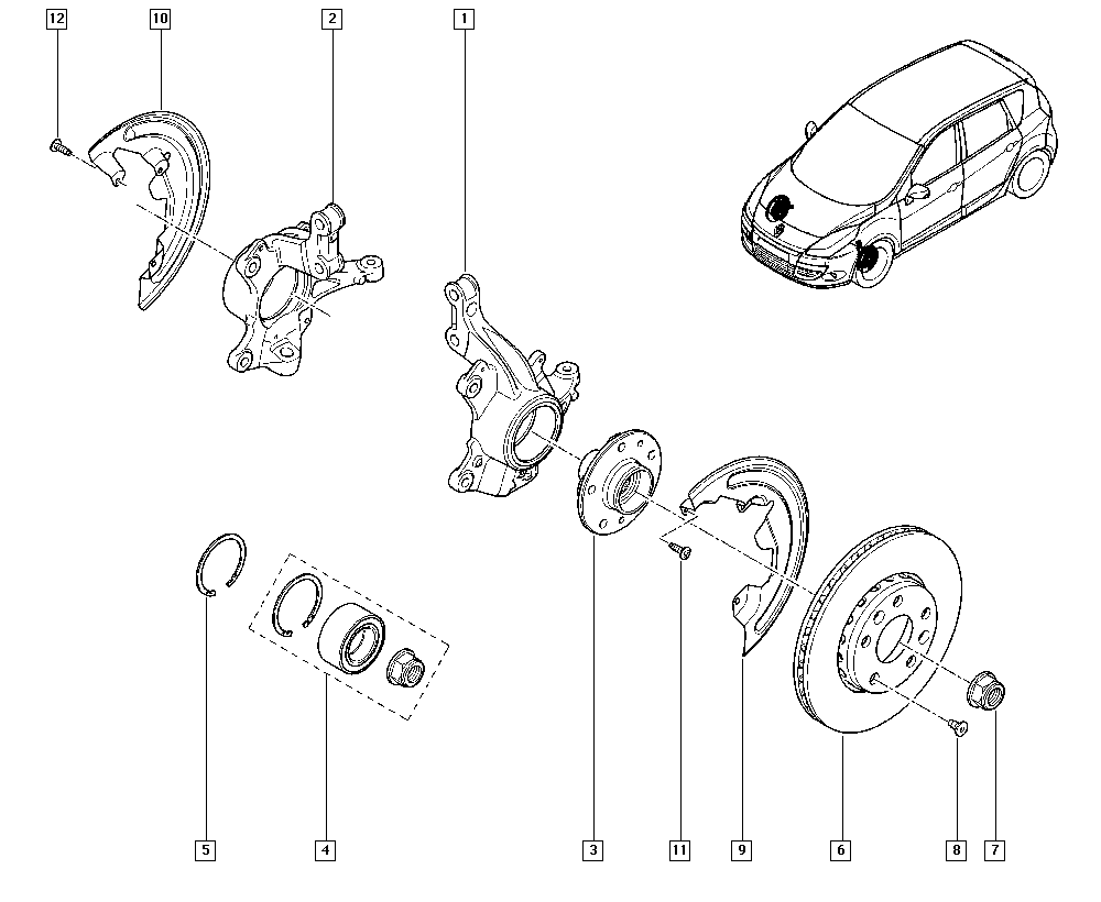 RENAULT 40 21 080 22R - Komplet ležaja točka parts5.com