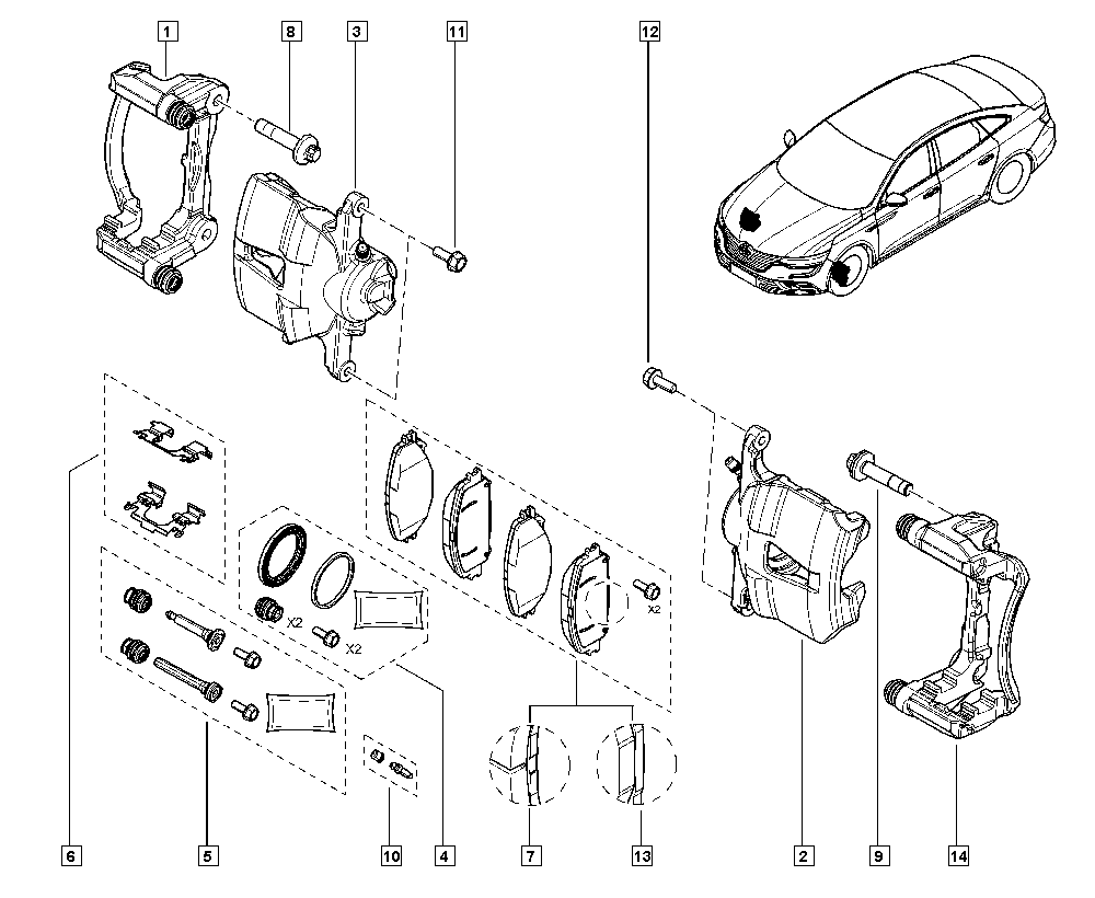 RENAULT 410606808R - Set placute frana,frana disc parts5.com