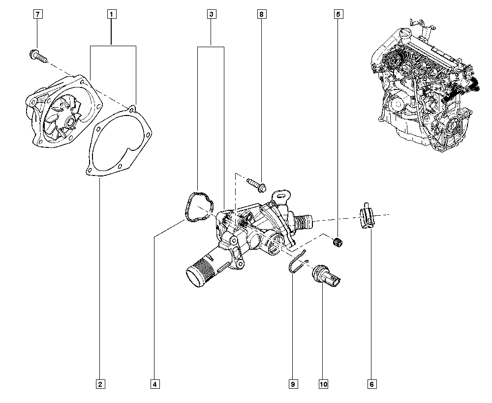 RENAULT 210107477R - Pompa apa parts5.com