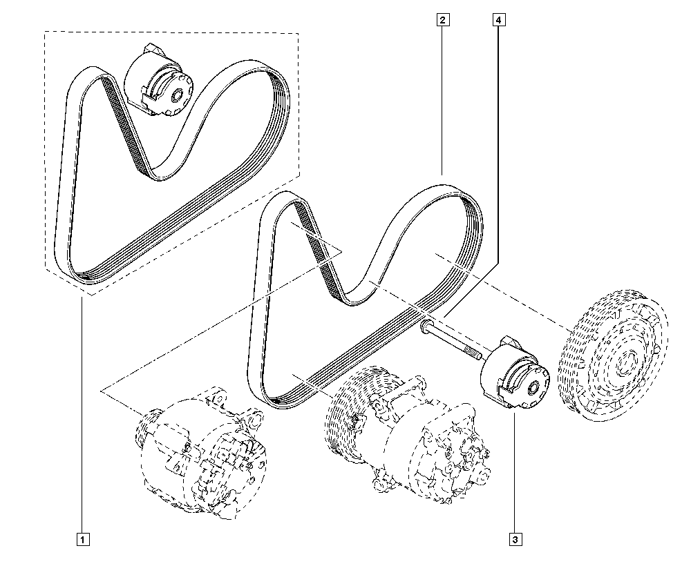 DACIA 117202495R - V-Ribbed Belt Set parts5.com