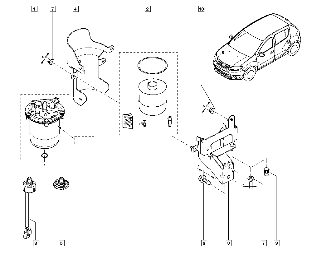 DACIA 7701070650 - Vesisensori,polttoainejärjestelmä parts5.com